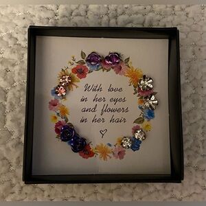 Avon With Love 5 Pair Flower & Stud Earring Set